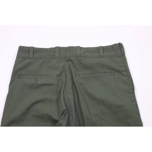 Vtg 60s Streetwear Mens 34x31 Lightweight Flared Wide Leg Chino Pants Green USA - Picture 13 of 16